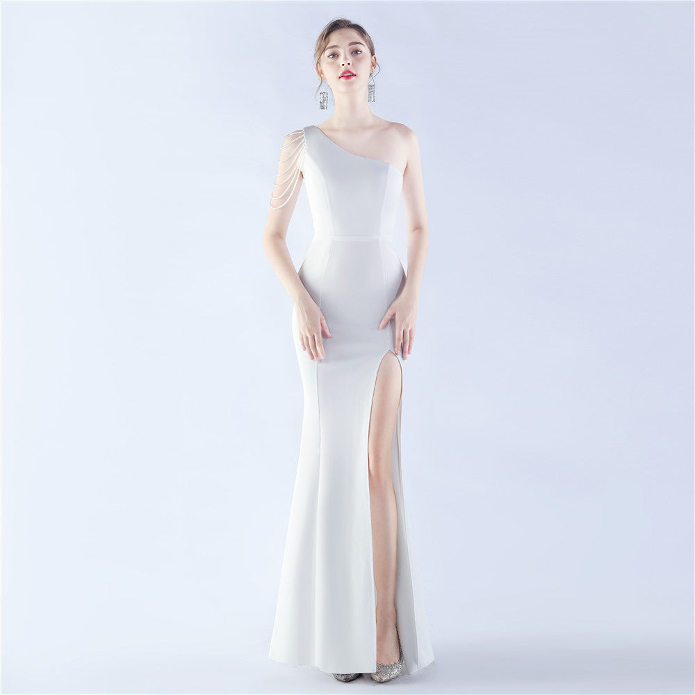 Womens Satin Beaded Dress | noémi