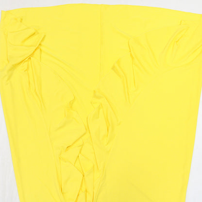 Yellow Cutout Camisole Dress with High Slit | Maxi Dress for Women | noémi