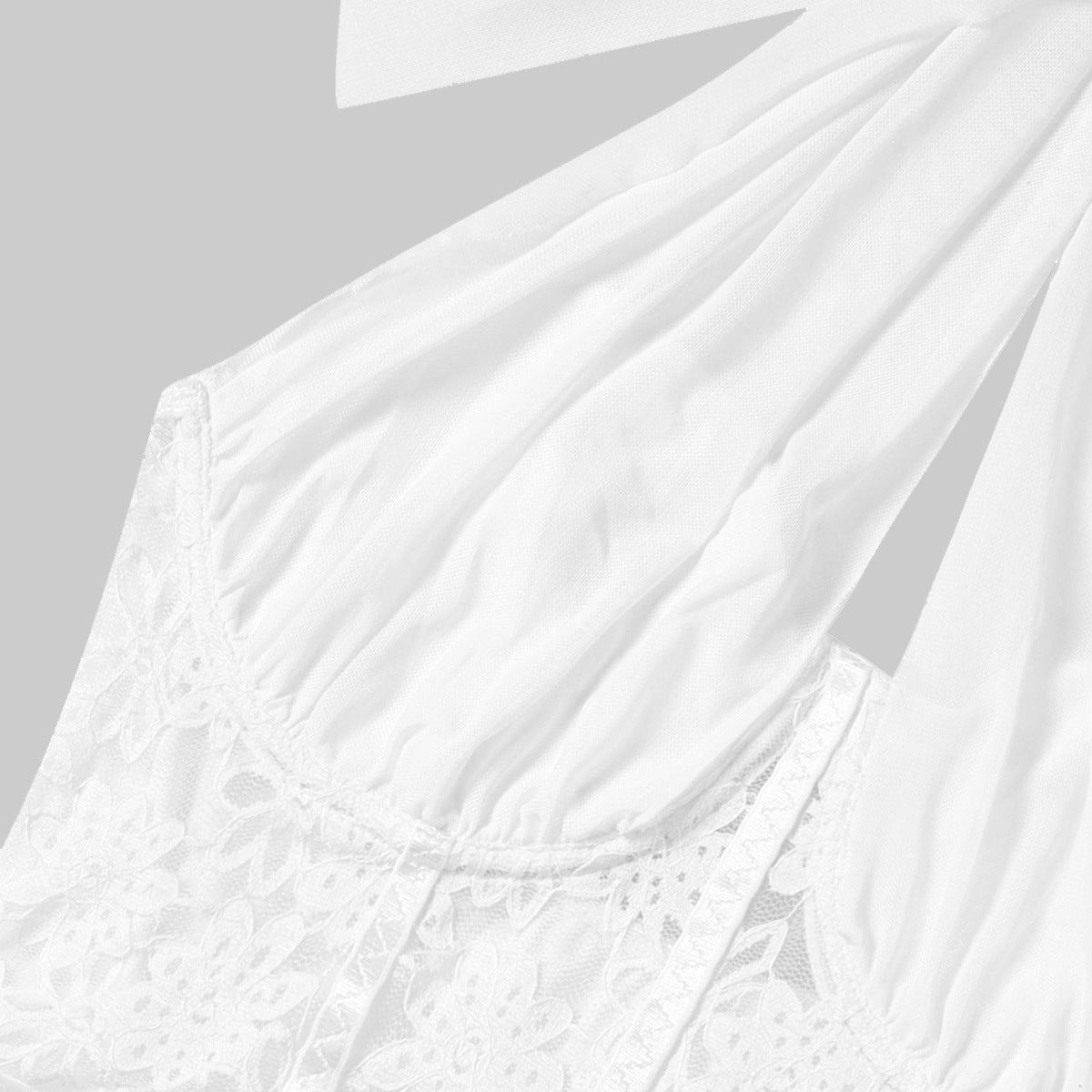 Womens Lace Up Halter Jumpsuit | Sheer Floral Lace Bodysuit Lingerie | noémi