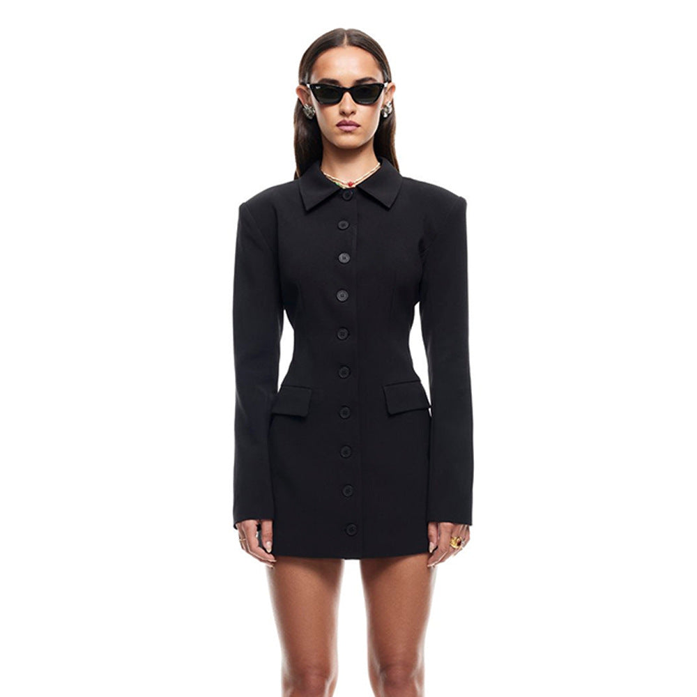 Womens Slim Fit Collared Mini Dress | noémi