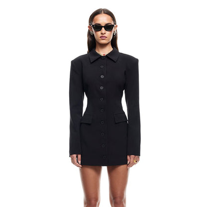 Womens Slim Fit Collared Mini Dress | noémi