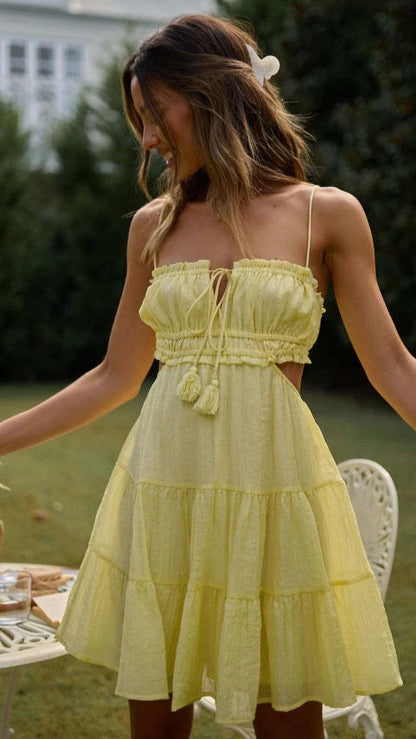Womens Strapless Tiered Mini Dress | Ruffle Detail, Boho Fit | noémi