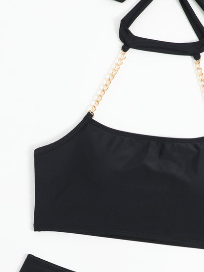 Solid Color Split Design Bikini Swimsuit for Women | noémi