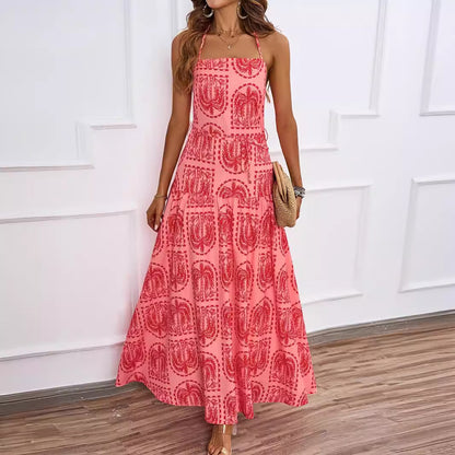 Womens Floral Halter Neck Dress | noémi