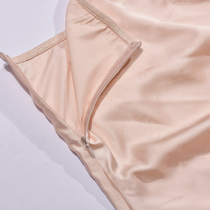 Backless Cutout Bodycon Dress | Strapless Hollow Chest Wrap One Step Midi | noémi