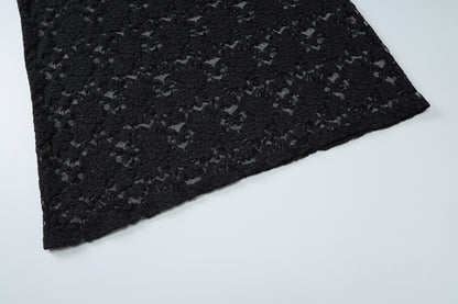 Lace Strap Cutout Dress with Mid Waist Detailing | noémi