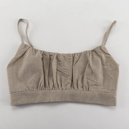 3 Piece Cotton Summer Set | Linen Look Vest, Camisole & High Waist Skirt | Boho Coord Outfit | noémi