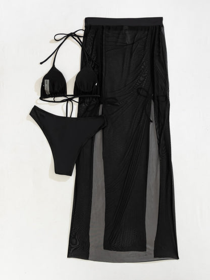 Three Piece Mesh Bikini Cover Up Set for Women | noémi