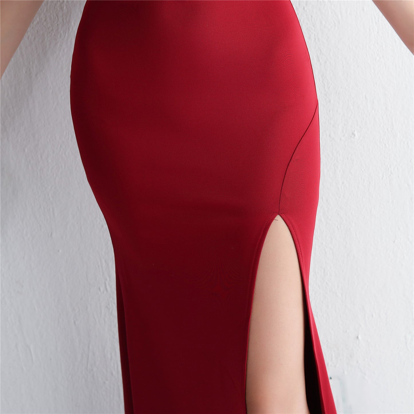 Satin One Shoulder Fishtail Gown | Slim Fit Dress | noémi