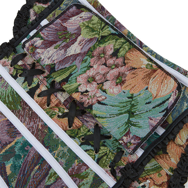 Lace Jacquard Floral Corset Top | Bustier  Push Up | Strapless Tube Top for Women | noémi