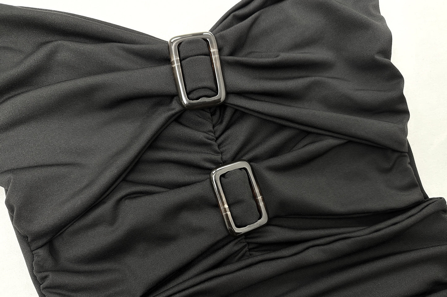 Womens Slim Fit Off Shoulder Cutout Tube Dress | Solid Color with Patchwork Detail | noémi