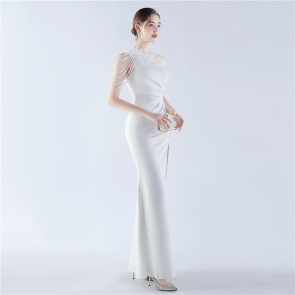 Beaded Ostrich Feather Dress | noémi