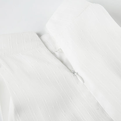 Womens Halter Neck Sleeveless Dress with Lace Up Waist and Double Layer Flounced Skirt | noémi