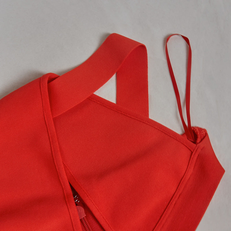 Womens Retro Sheath Red Fitted Dress | noémi