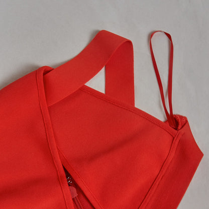 Womens Retro Sheath Red Fitted Dress | noémi