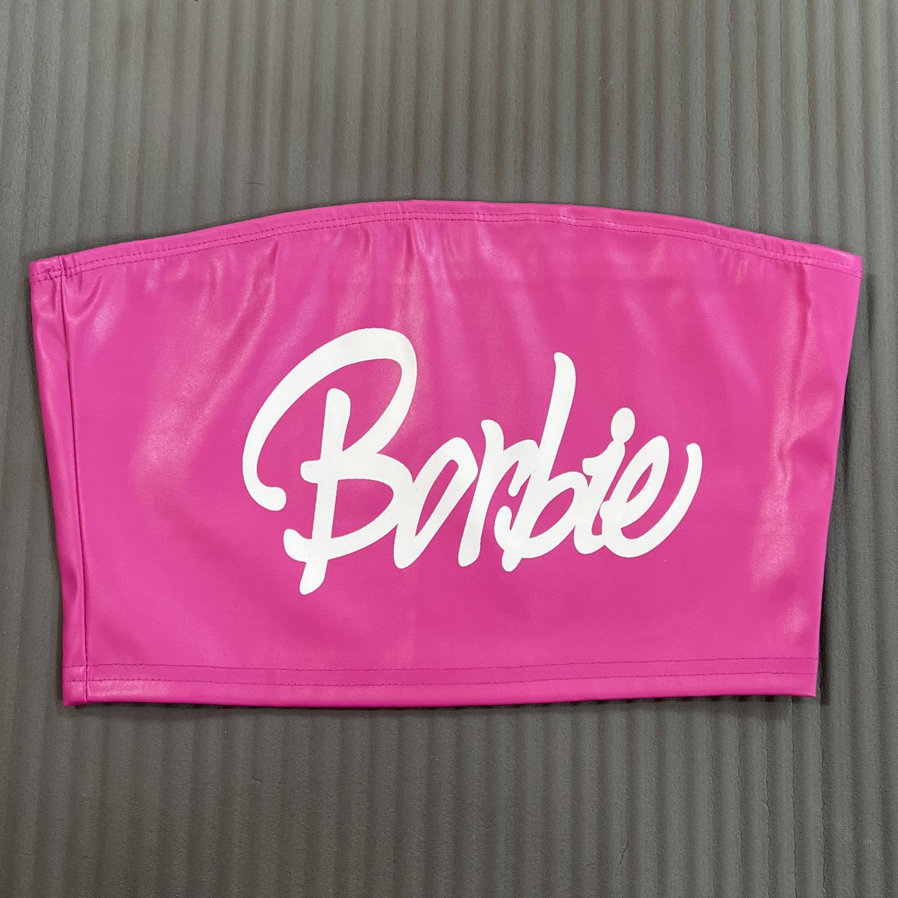 Womens Printed Faux Leather Bandeau Top | Off Shoulder Strapless Vest | noémi