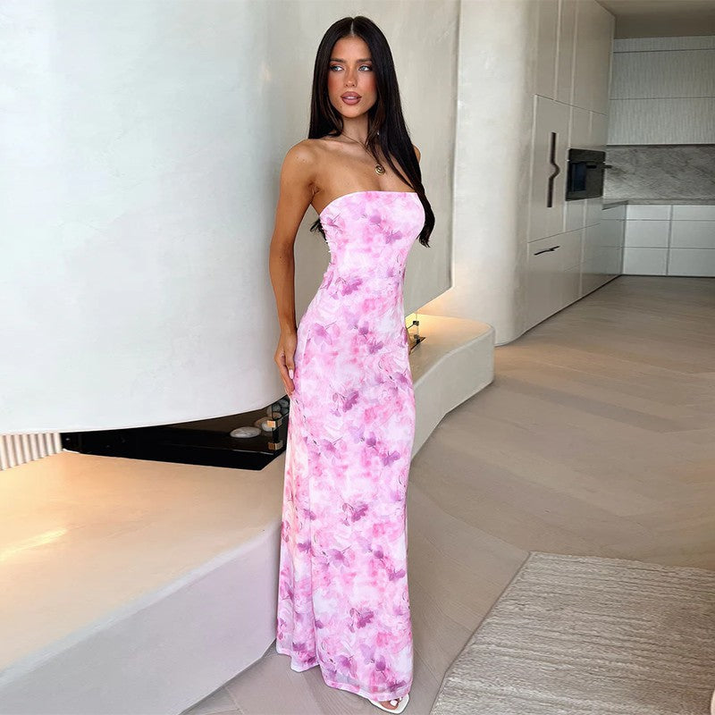 Printed Tube Top | Slim Fit | Hip Dress | noémi