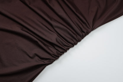 Womens One Shoulder Sheath Dress with Pleated Detail | noémi