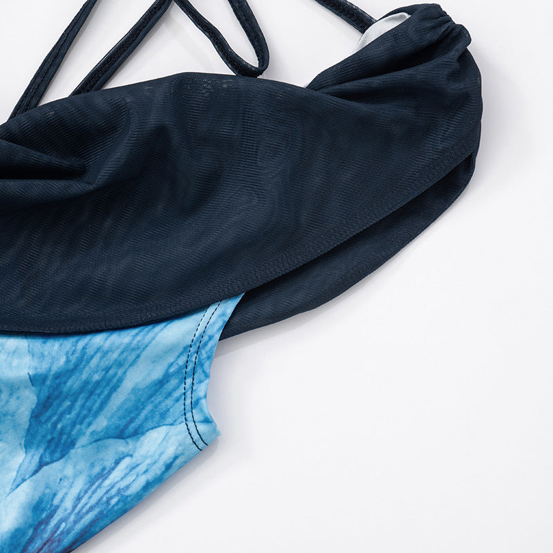 Womens Backless Printed Sheath Dress | Swing Collar | noémi