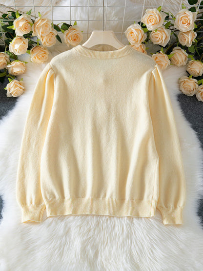 Womens Knitted Cardigan | Hollow Out Crocheted Long Sleeve Sweater Coat | noémi