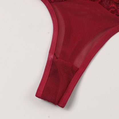 Lace Trim TShaped Panties with Transparent Details and Cotton Crotch Comfort | noémi