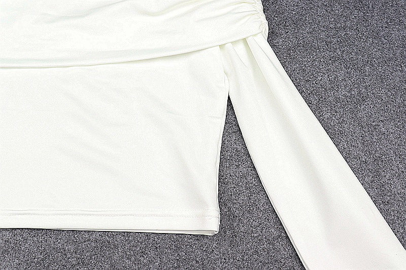 Off Shoulder Slim Fit Long Sleeve Top | noémi