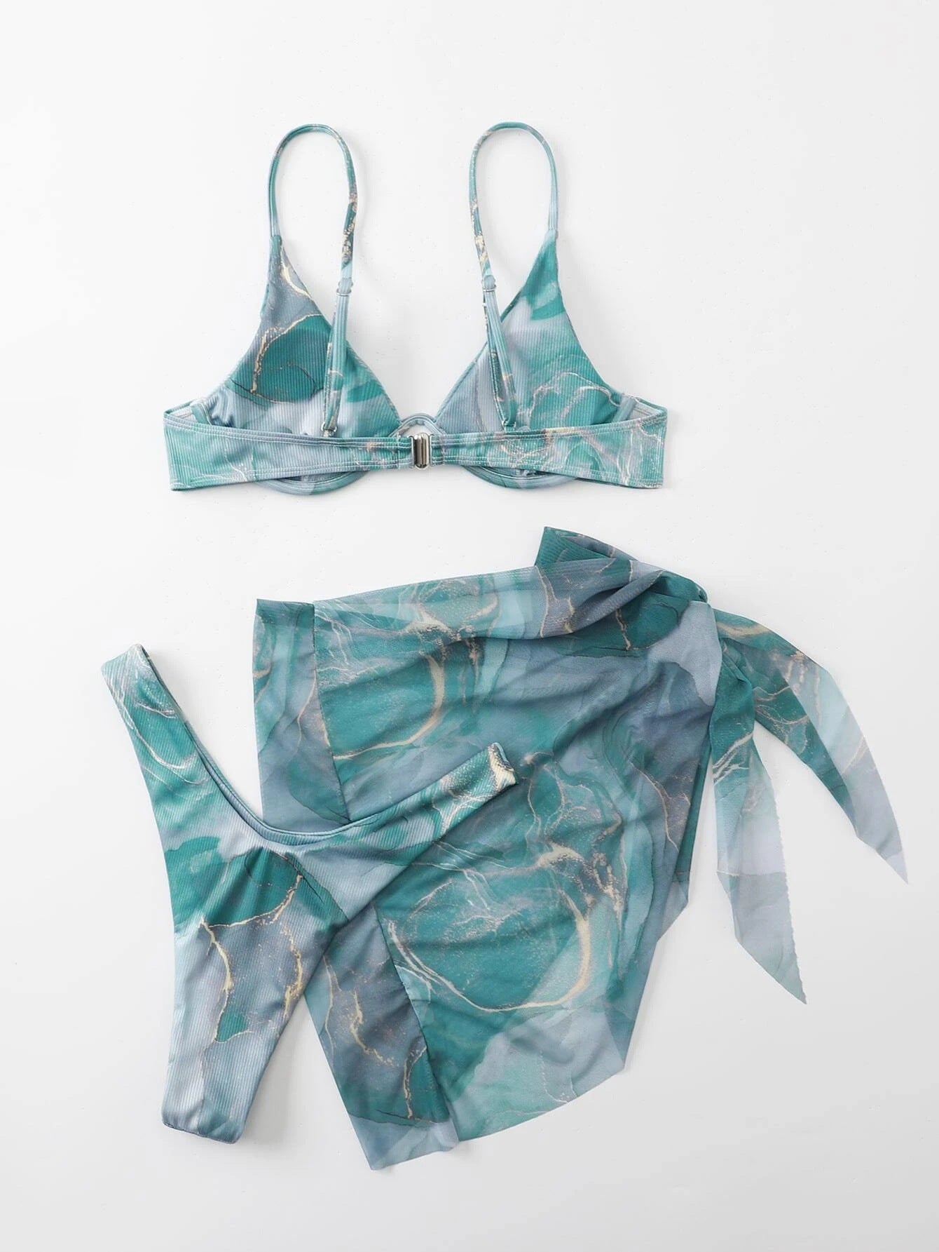 Women’s 3 Piece Printed Tie Dye Bikini Set | noémi