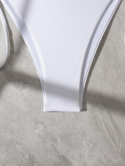 Plush Bandage Solid Color Two Piece Swimwear Set for Women | noémi