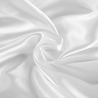 White Satin V Neck Pettidress | Lantern Sleeves | noémi