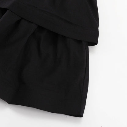 Women’s Black Puff Sleeve VNeck ALine Dress | Waist Controlling Tiered Mini Dress | noémi
