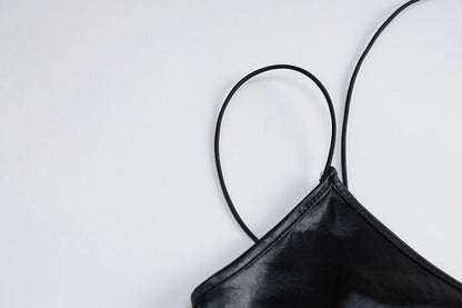 Womens V Neck Backless Spaghetti Strap Dress | Slim Fit Mini | noémi