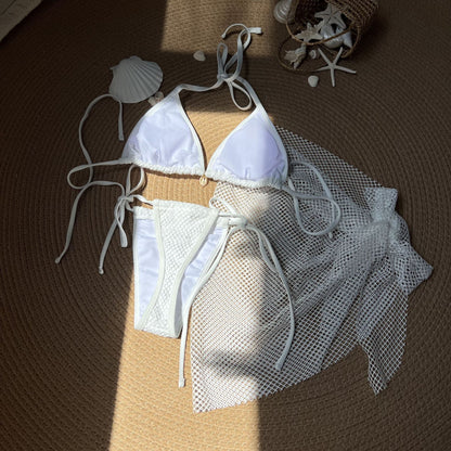 Fresh Breeze Beach Shell Three Piece Bikini Set for Women | noémi