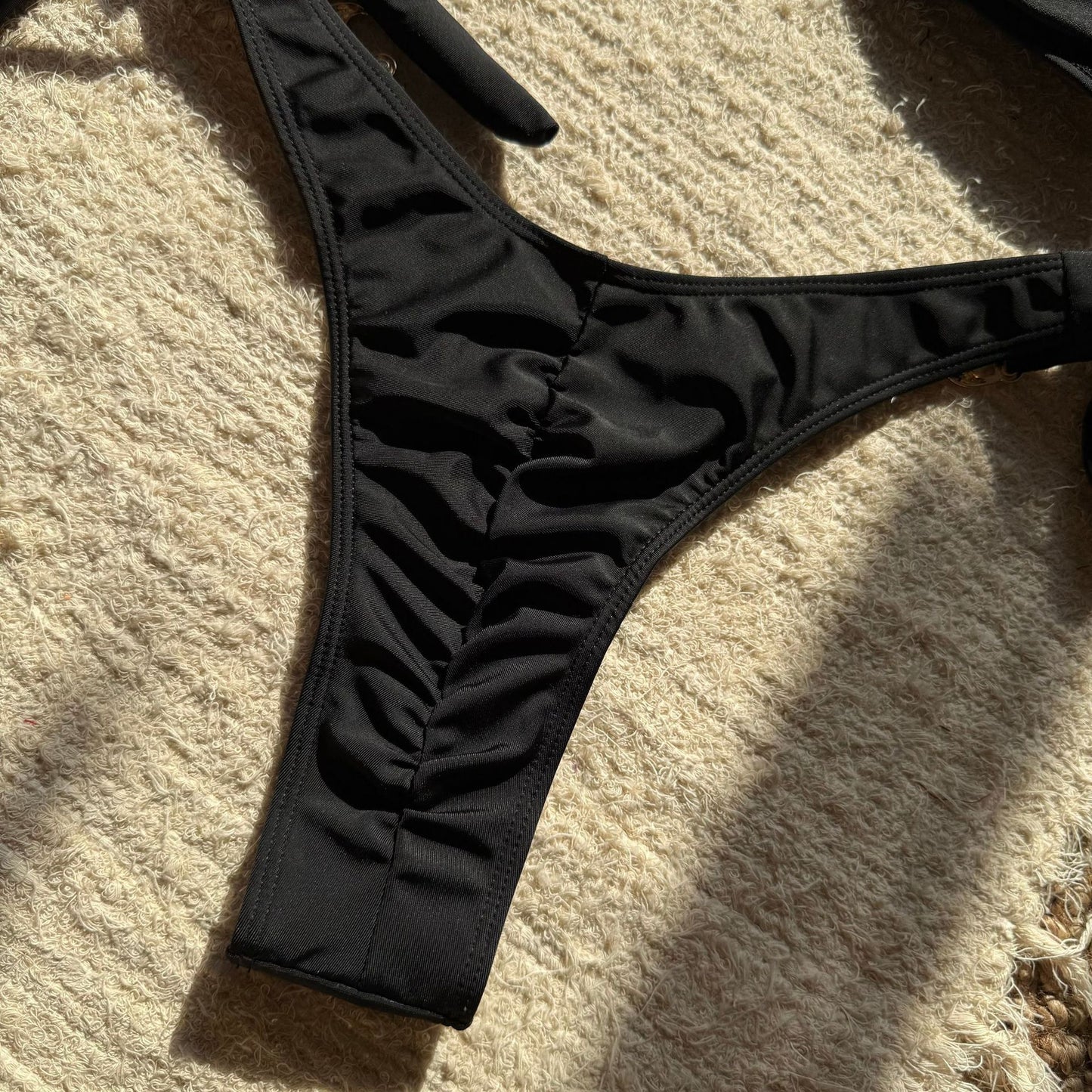 Womens Star Accent Split Bikini Set | Solid Color Halter Swimsuit | noémi