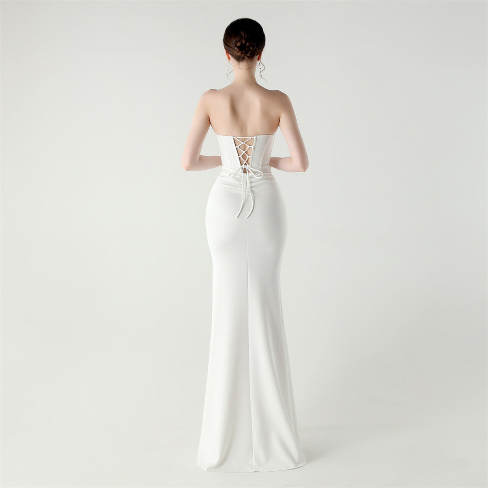 Strapless Corset Dress | Heart Neckline & Cutout | noémi