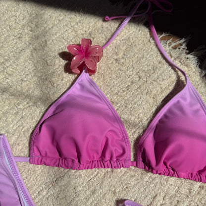 Gradient Color Three Piece Bikini Swimsuit Set for Women | noémi