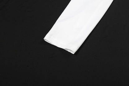 Womens Long Sleeve Pleated Dress with Swing Collar and Backless Design | noémi