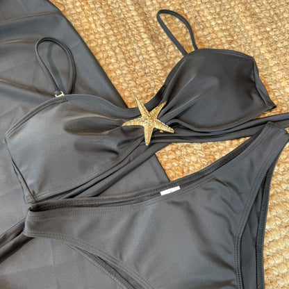 Mesh Long Skirt & Sexy Three Piece Bikini Set for Women | noémi