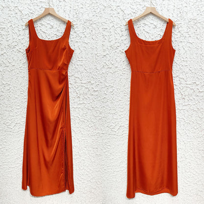 Womens Spaghetti Strap Split Hem Dress | Sleeveless Midi Dress | noémi