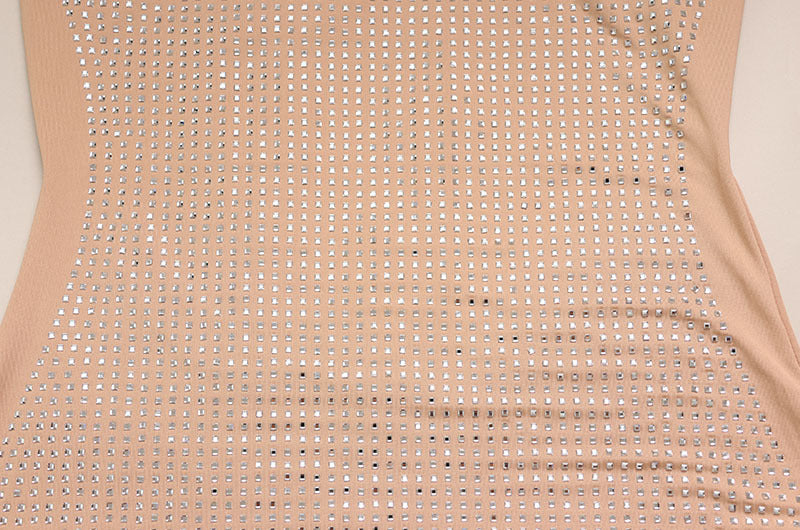 Womens Rhinestone Halter Backless Mini Dress with Slim Fit Silhouette | noémi