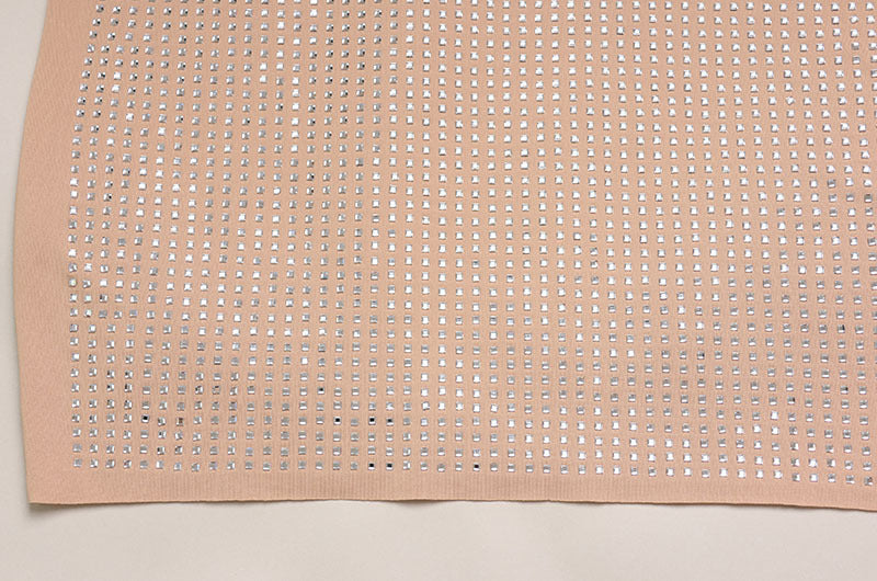 Womens Rhinestone Halter Backless Mini Dress with Slim Fit Silhouette | noémi