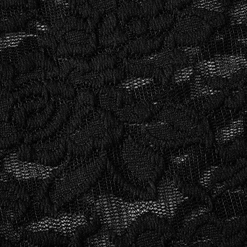 Lace Crop Top | One Shoulder Black Sheer Wrap Tank | noémi