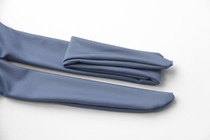 Womens Backless Dress with Layered Pleats and Lace Up Slim Fit | noémi