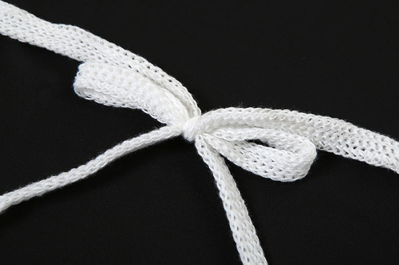 Womens Halter Backless Knitted Dress | Low Cut with Hollow Out Cutout Design | noémi