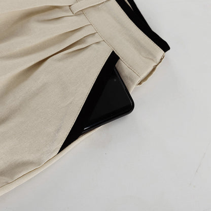 Cotton Two Piece Set for Women | Sleeveless Waistcoat High Waist Wide Leg Pants | noémi