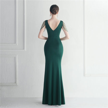 Rhinestone Beaded Gown | Long Dress | noémi