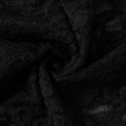 Lace Crop Top | One Shoulder Black Sheer Wrap Tank | noémi