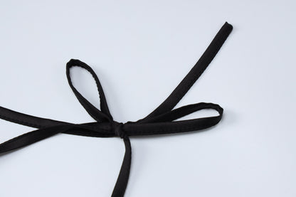 Womens Solid Color Lace Up Backless High Waist Dress | noémi