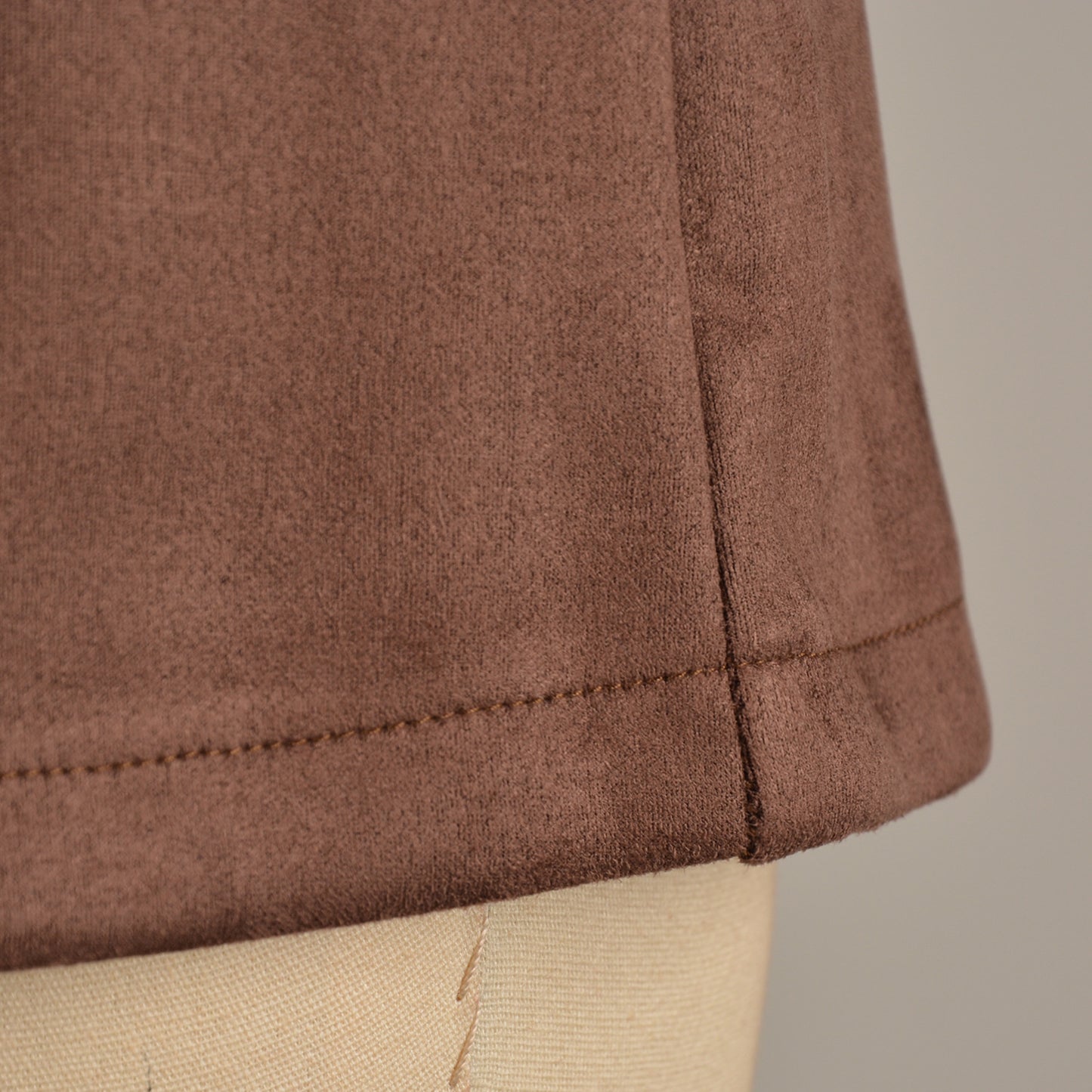 Suede Draped Mini Skirt | High Waisted Pleated | noémi