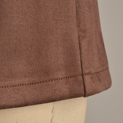 Suede Draped Mini Skirt | High Waisted Pleated | noémi