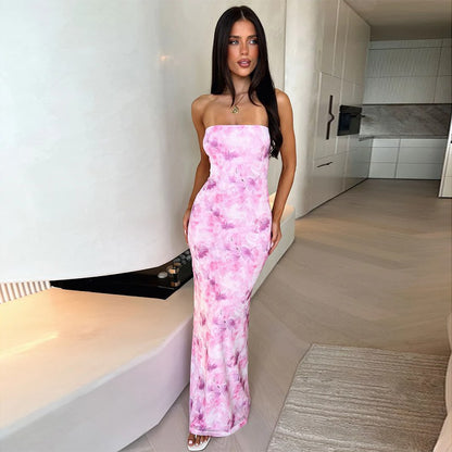 Printed Tube Top | Slim Fit | Hip Dress | noémi